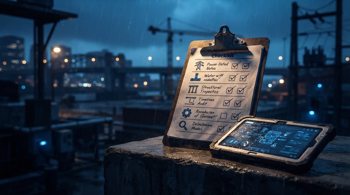 An infographic showing a clipboard and audit icons in vibrant blue tones.