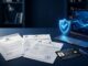 WAEC and NECO documents sit beside a laptop and glowing blue verification shield.